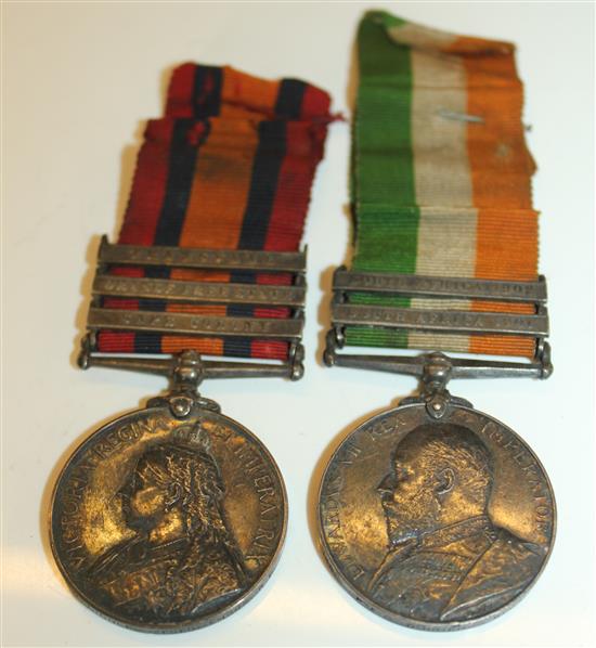 Various medals, buttons, cheroot holder etc